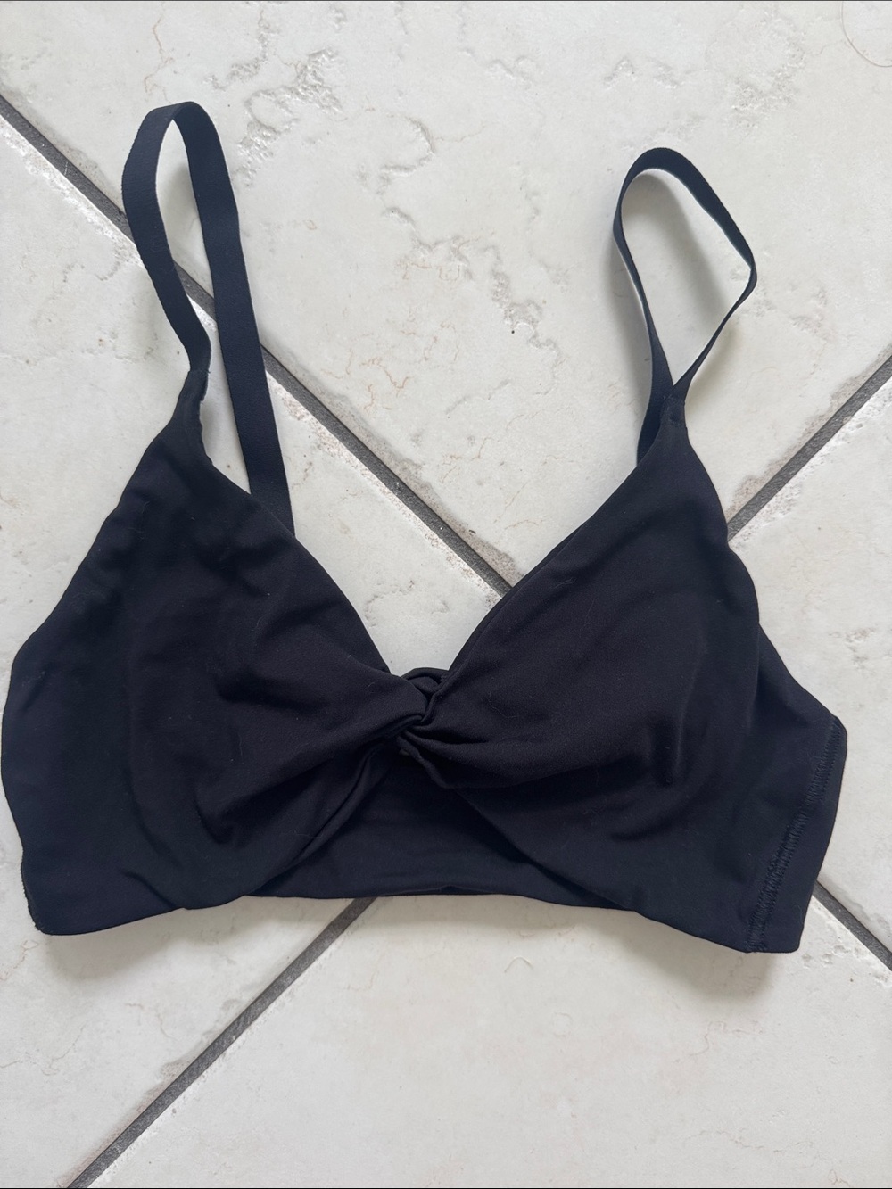 Black Twist-Front Bralette - Women Intimates